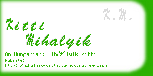 kitti mihalyik business card